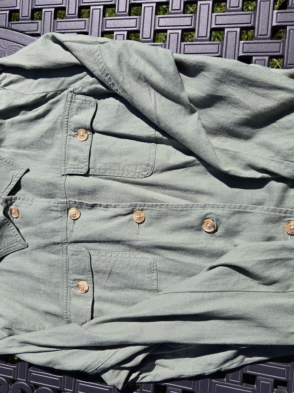 Lucky Brand Moss Green Utility Jacket with Button Front - Picture 12 of 16